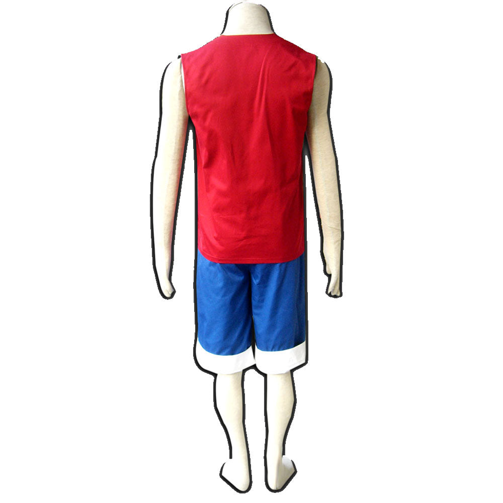 One Piece Costumes Monkey D Luffy Cosplay With Hat For Men and Kids