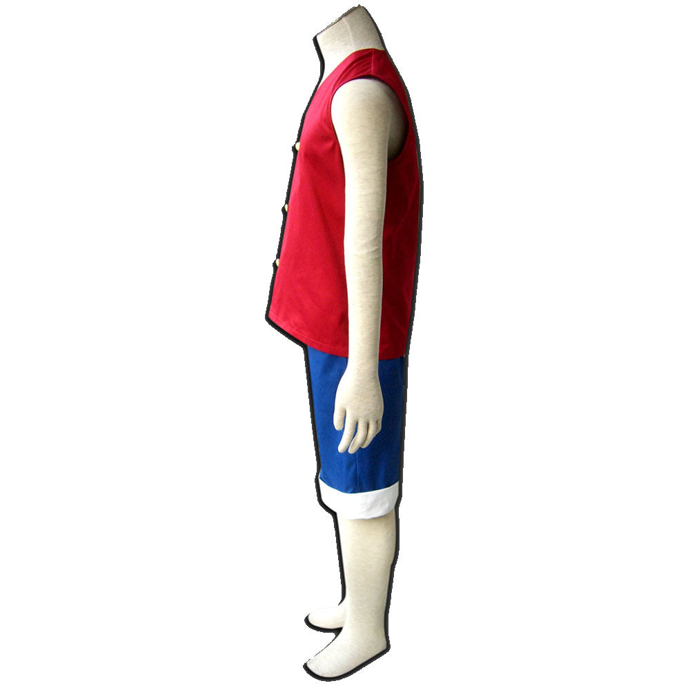 One Piece Costumes Monkey D Luffy Cosplay With Hat For Men and Kids