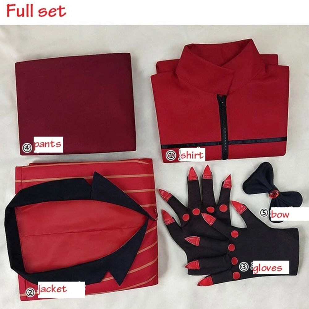 For Men Hazbin Hotel Costume Alastor Cosplay full Outfits Radio Demon Costume