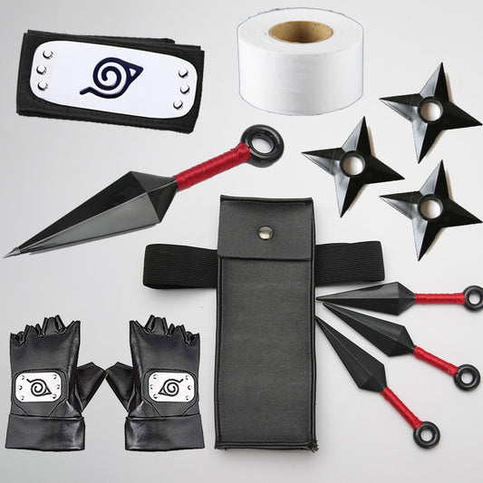 Naruto Costume Konohagakure Ninja Kakashi Naruto Sasuke Cosplay Accessories Weapons