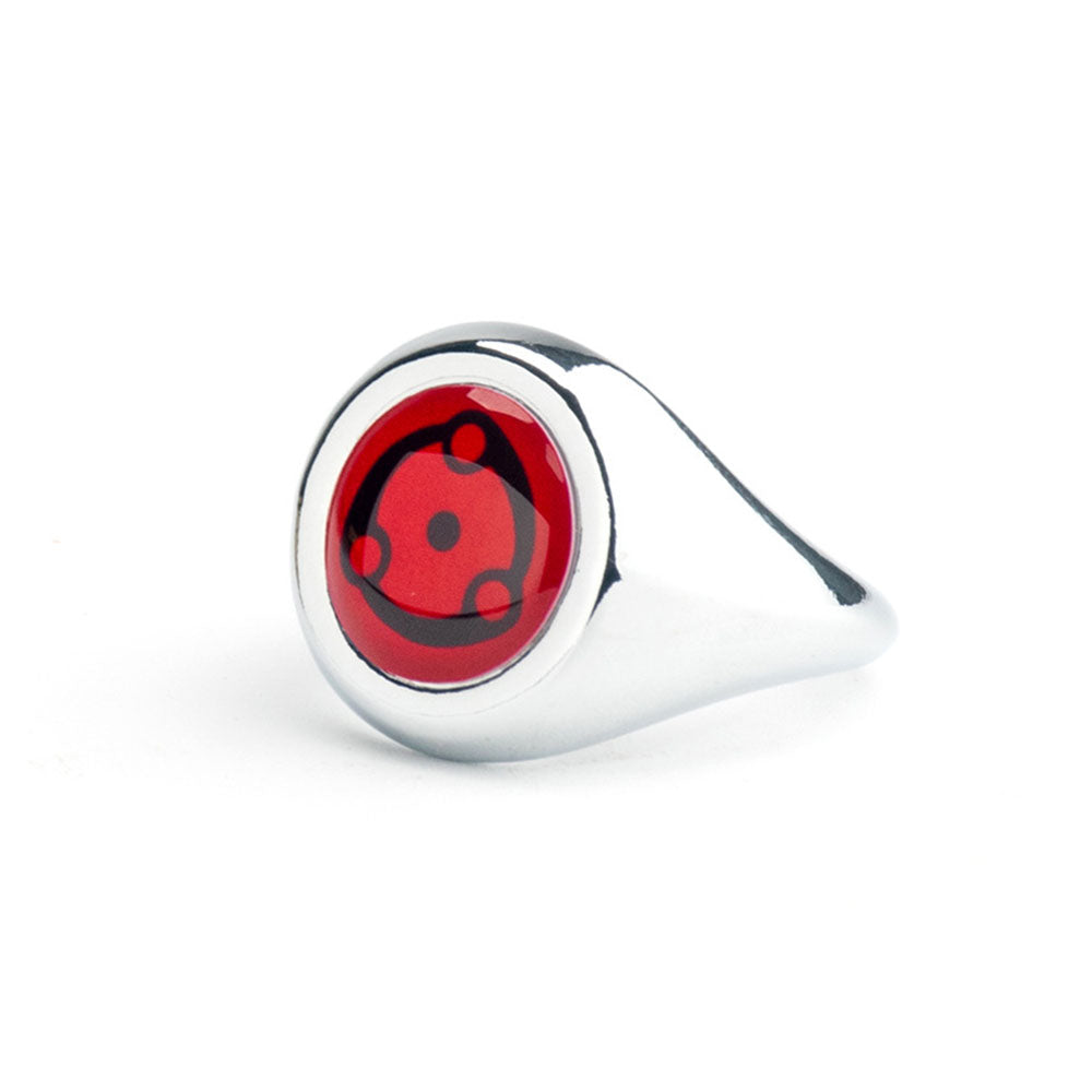 Naruto Costume Accessories The Sharingan 10 PCS Rings with Box Itachi Sasuke Obito Cosplay Rings