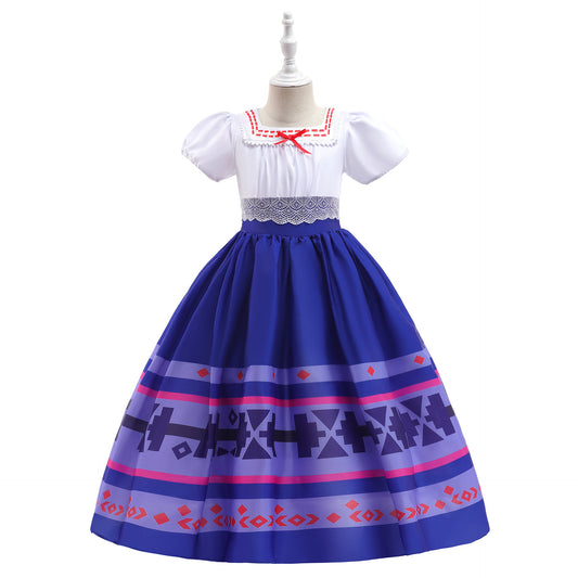 Kids Encanto Costume Luisa Cosplay Girls Birthday Princess Fancy Dress